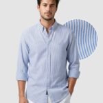 Blue Oxford Striped Shirt