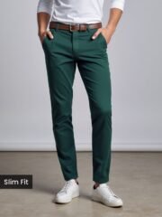 Caramel Brown Slim-Fit Trousers - Image 2