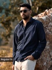 Black Solid Corduroy Shirt - Image 2